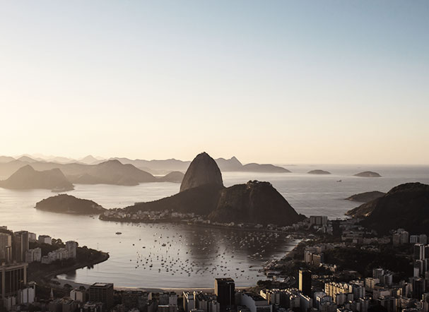 Visão do alto do pão de açucar