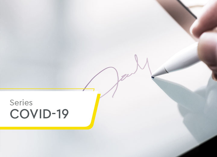 Electronic document signing during covid-19